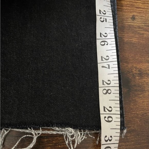 Helmet Lang black UNISEX mid rise button fly raw hem straight leg jeans M/32W/29 - Picture 11 of 11